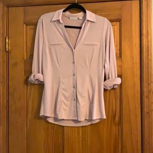 Pink button up shirt